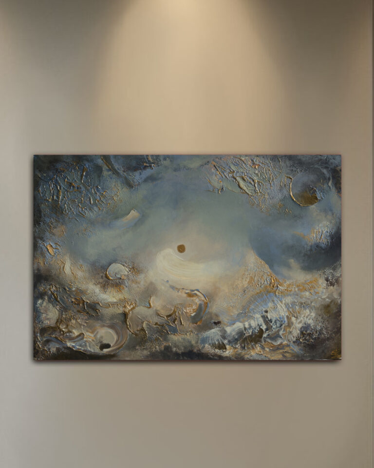 Mockup of the original artwork Del Ocaso by artist Isabel Silla